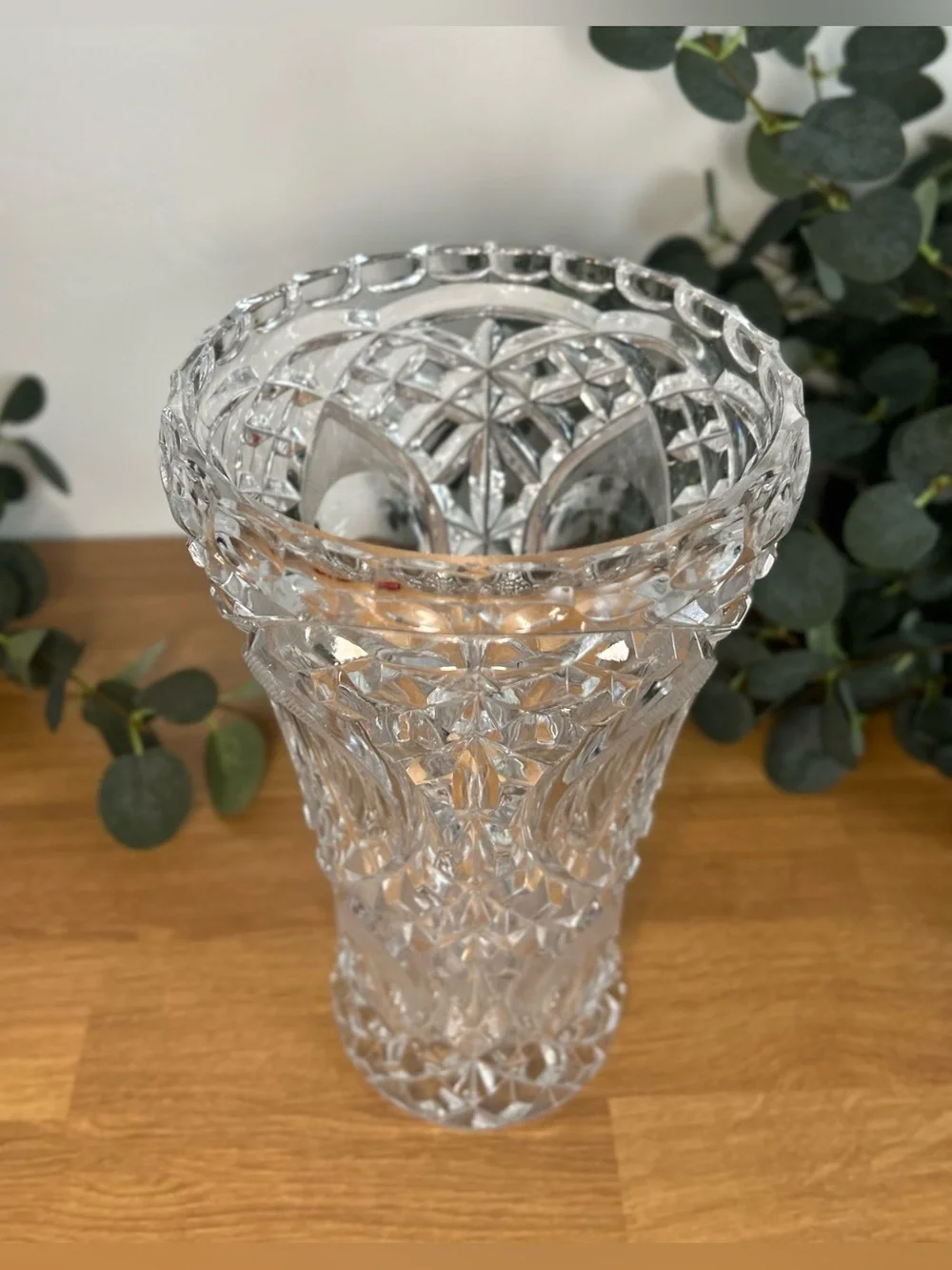 Vintage Nachtmann 24% Lead Crystal Vase | 9” West Germany Floral Cut Detail